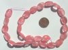 16 inch strand of 16x12mm Flat Oval Cherry Quartz